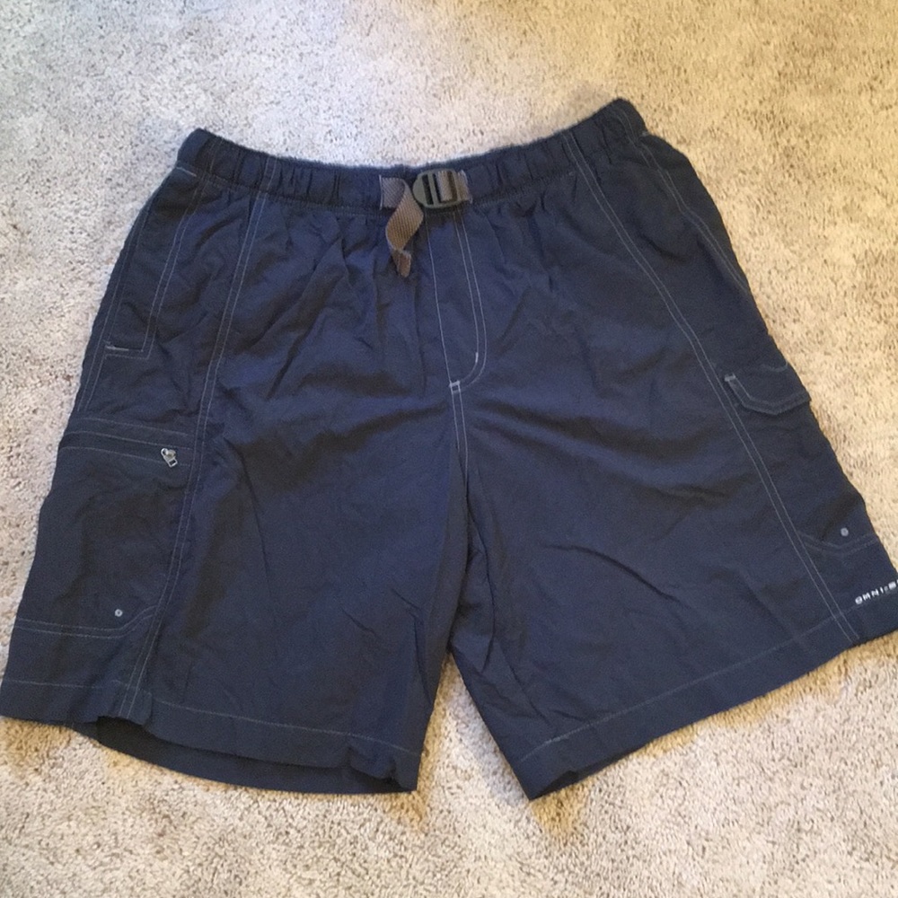 Columbia navy blue swim trunks Large